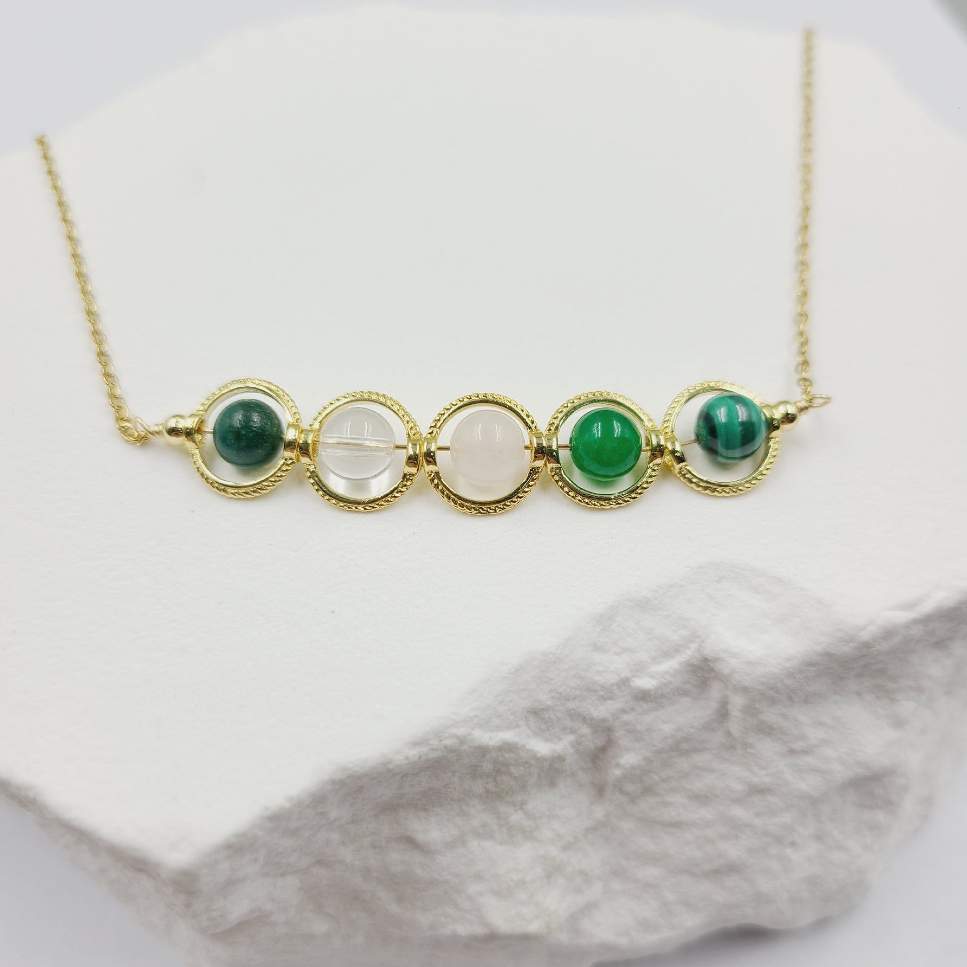 Dainty Handmade Zodiac Stones Necklace