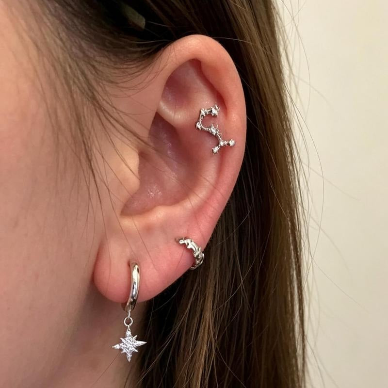 16G Astrology Zodiac Constellation Stud Earrings