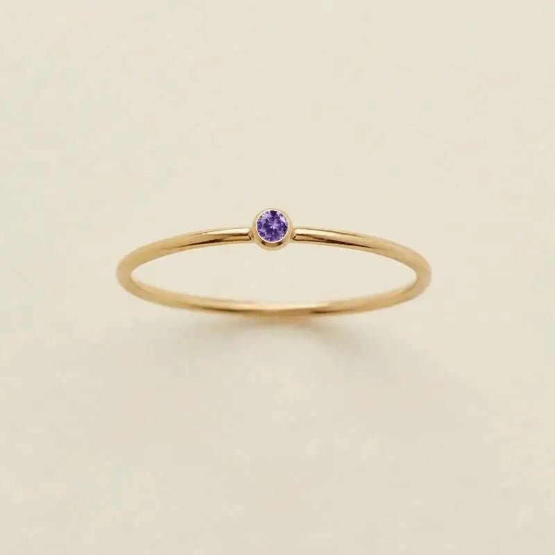 dainty birthstone ring