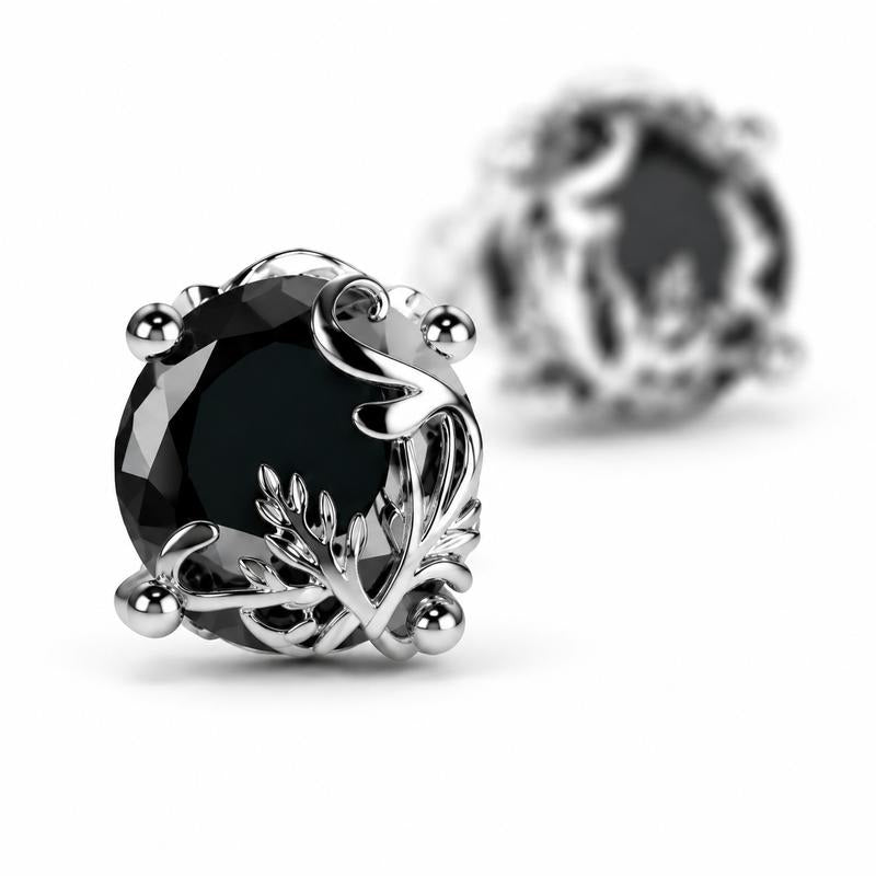 Vintage Wine Wrapped Noir Earrings