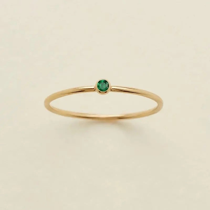 dainty birthstone ring