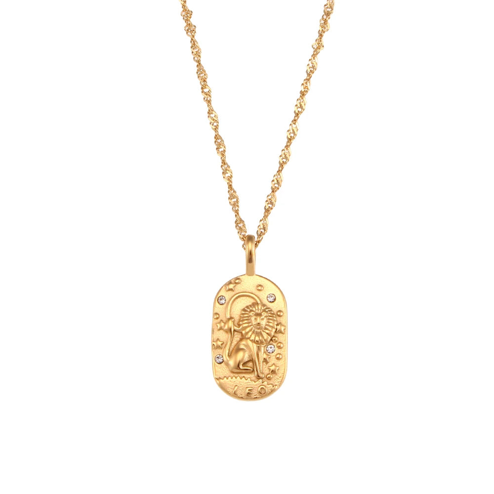 dainty zodiac tarot inspired necklace