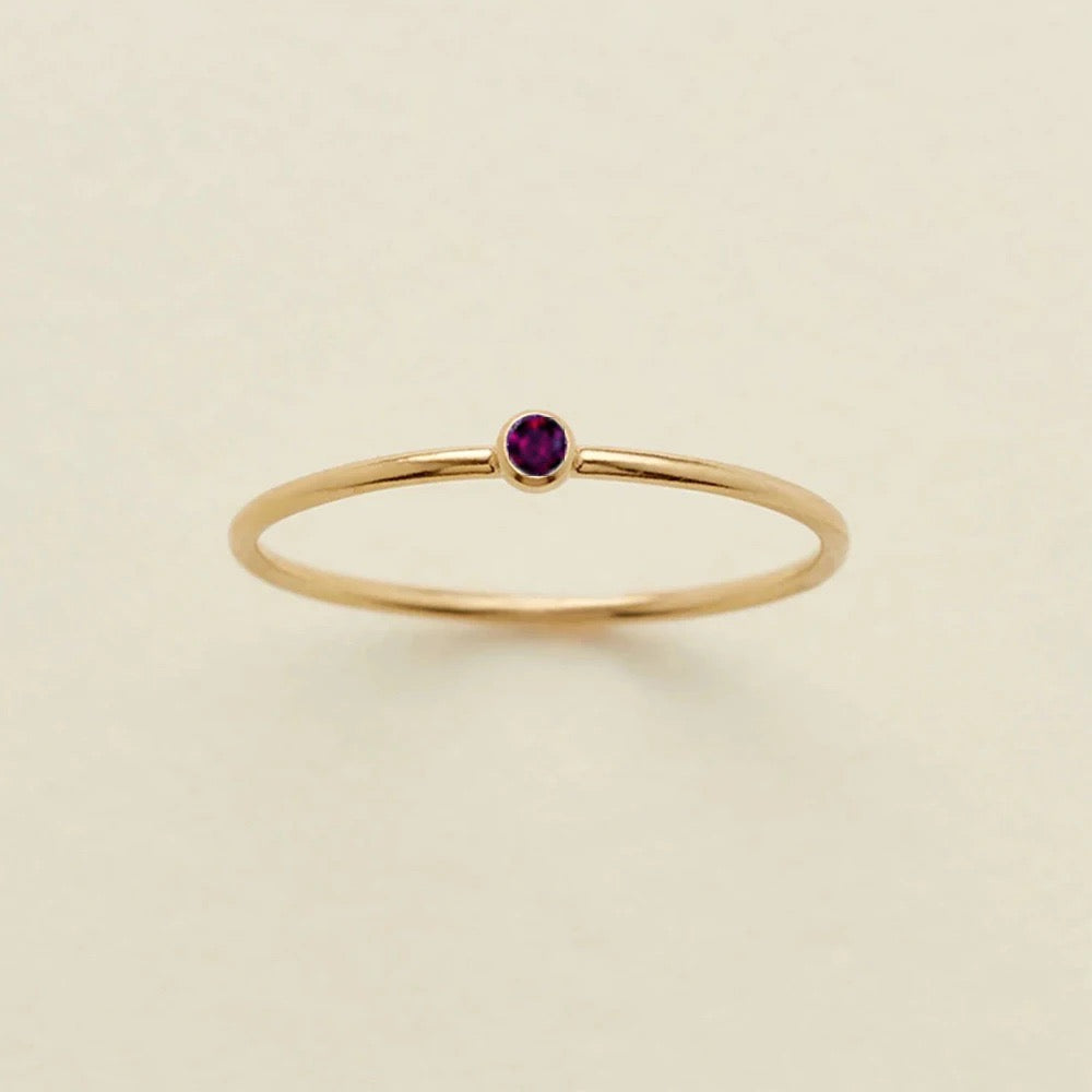 dainty birthstone ring
