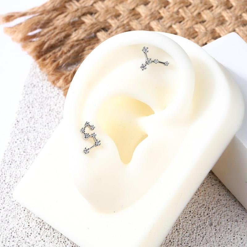 16G Astrology Zodiac Constellation Stud Earrings