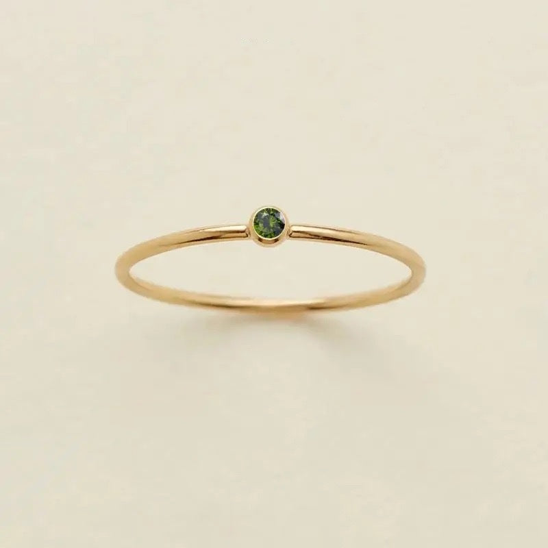 dainty birthstone ring
