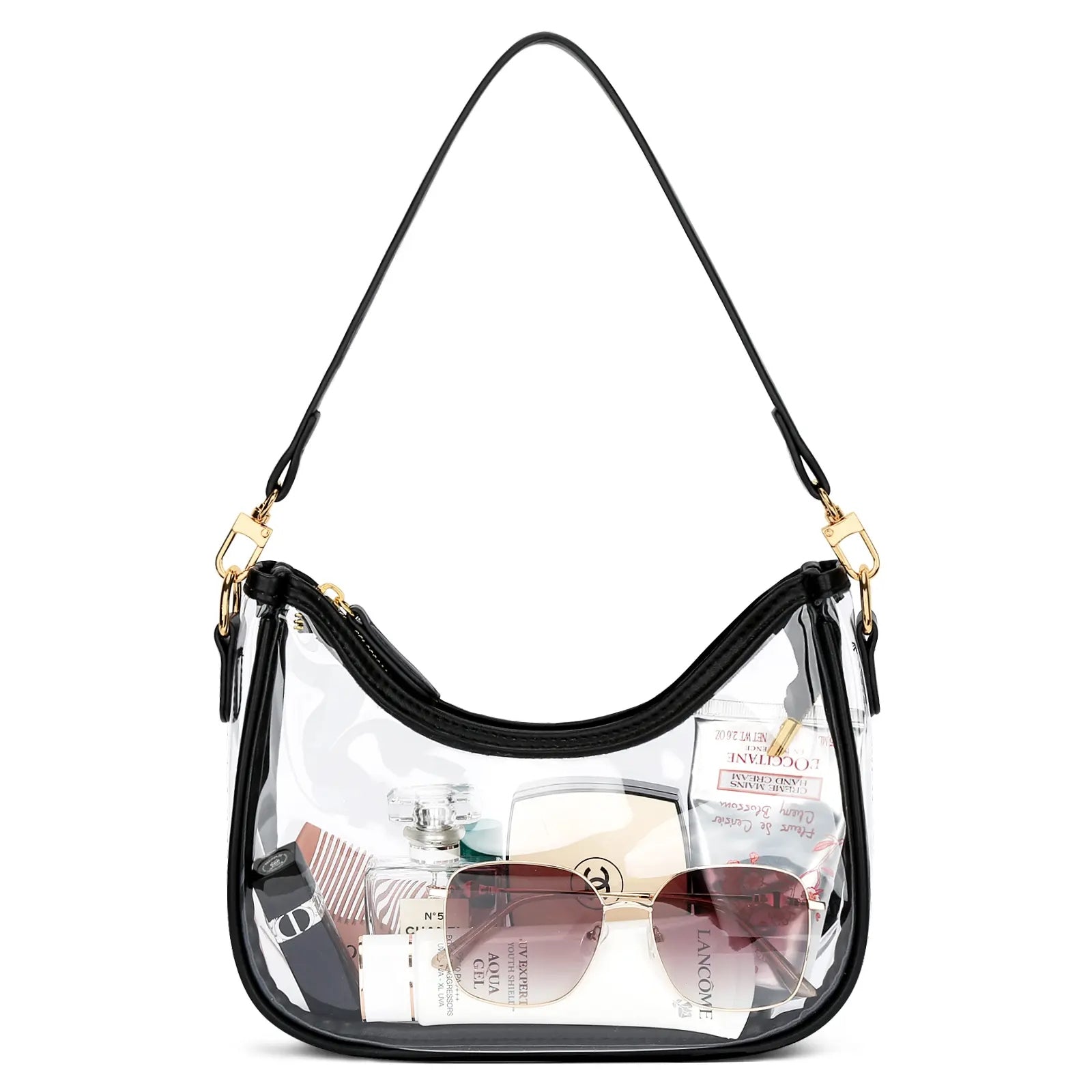 Transparent Shoulder Bag in black