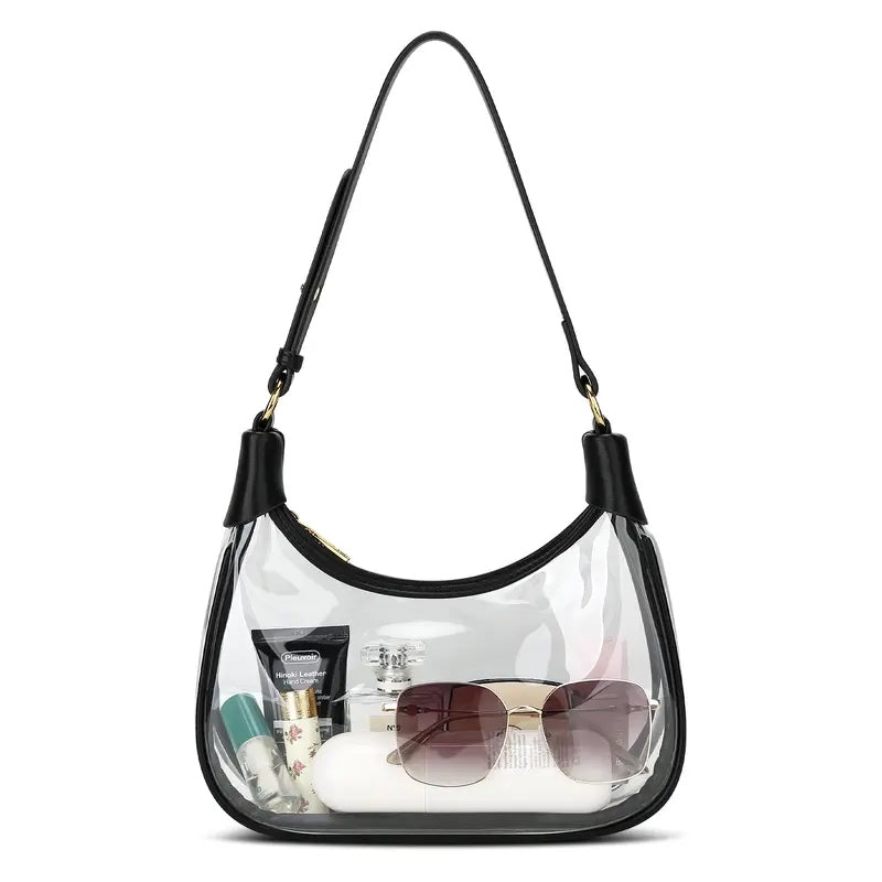 Transparent Shoulder Bag in black