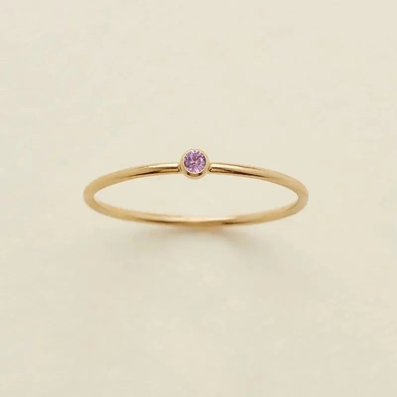 dainty birthstone ring