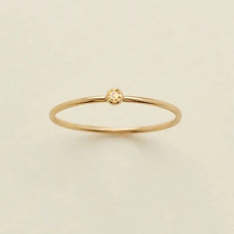 dainty birthstone ring
