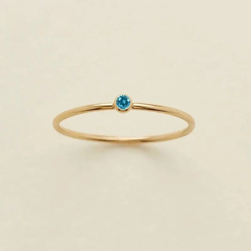 dainty birthstone ring