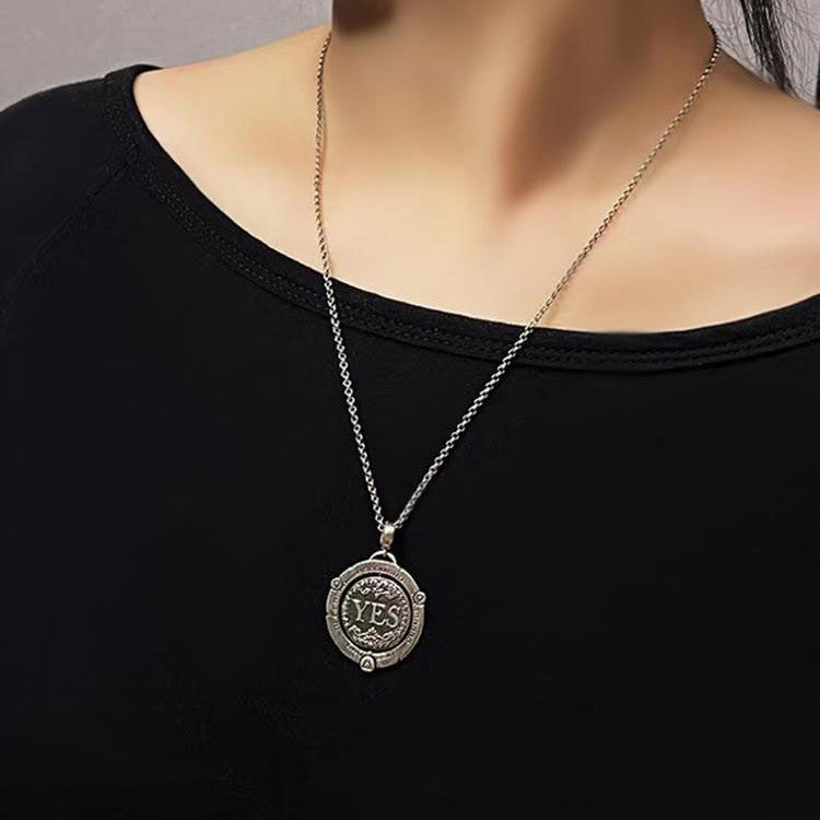 Spinning Yes or No Pendant Kismet Necklace