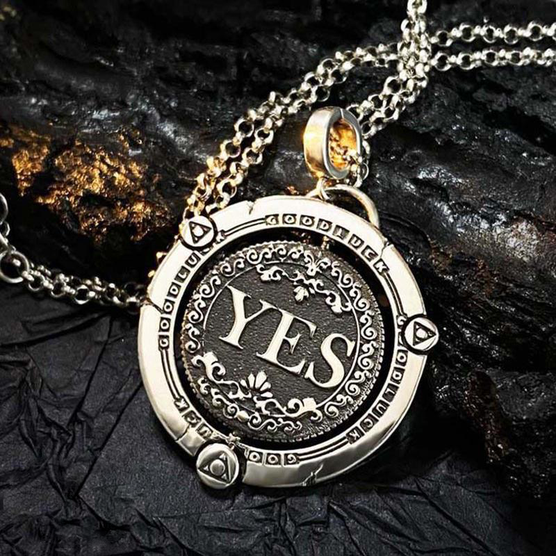Spinning Yes or No Pendant Kismet Necklace