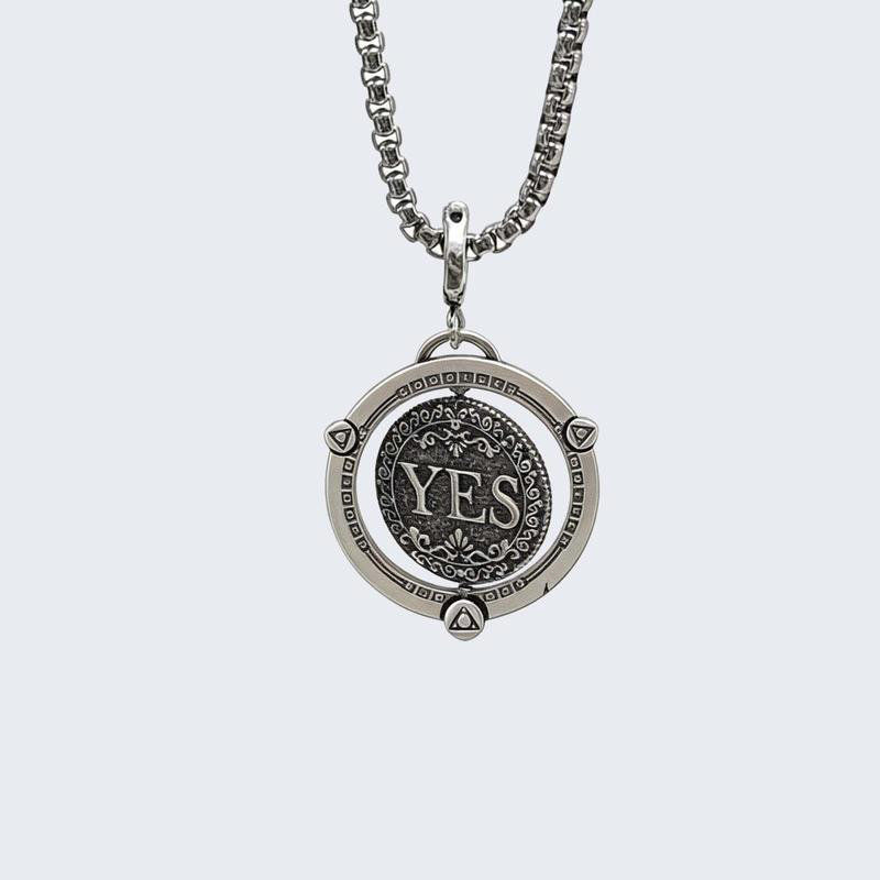Spinning Yes or No Pendant Kismet Necklace