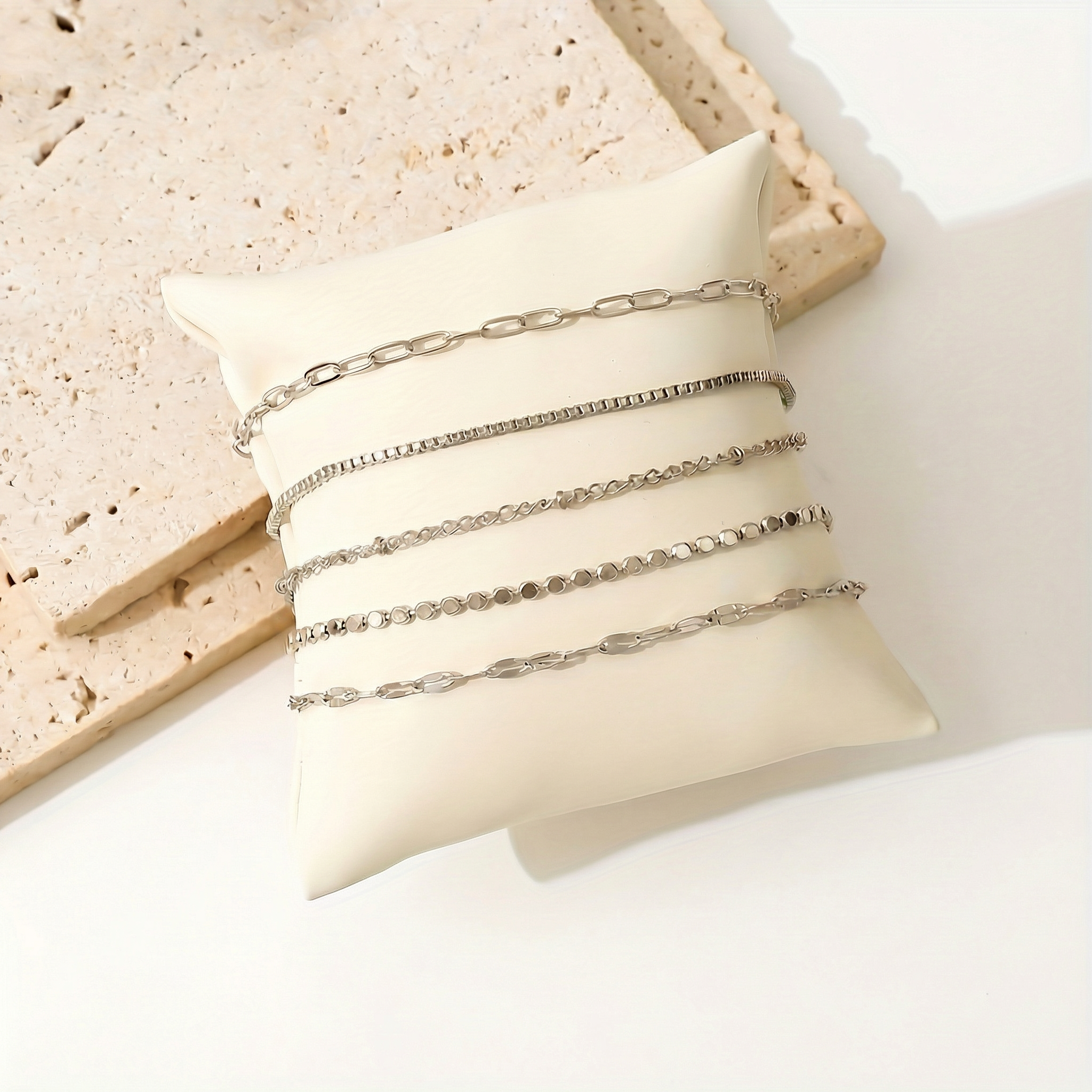 5pc Dainty Bracelets Stack