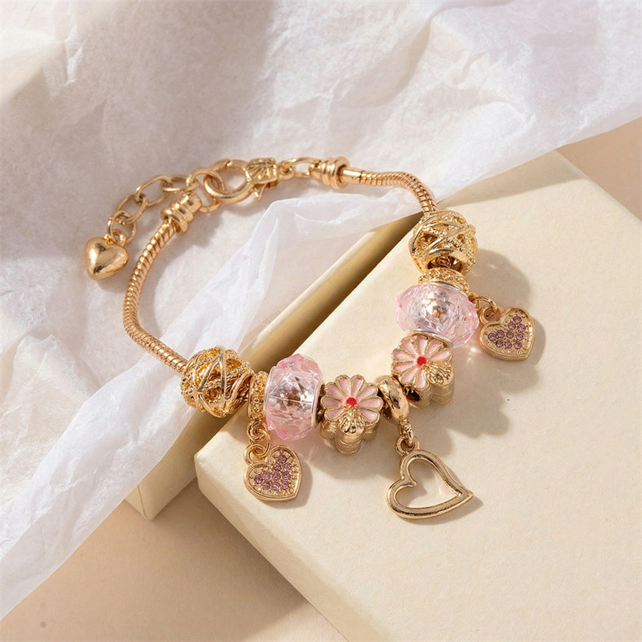 Playful Pink Charm Bracelets