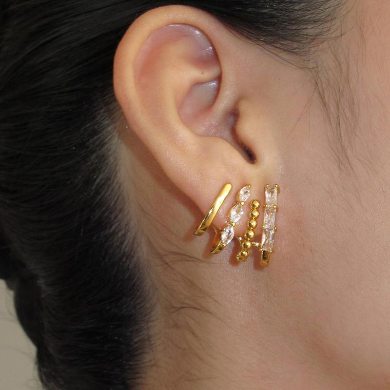 Diamond Accented Claw Stud Earrings