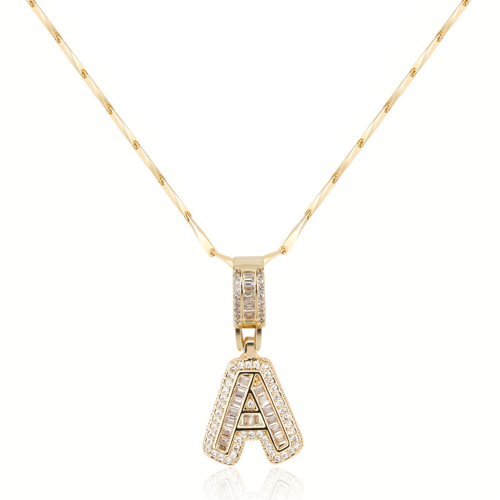 Bold Initial Necklace in gold