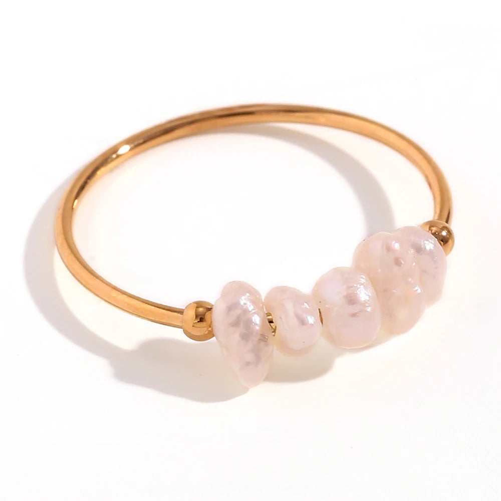 Dainty Pearl Beaded Ring