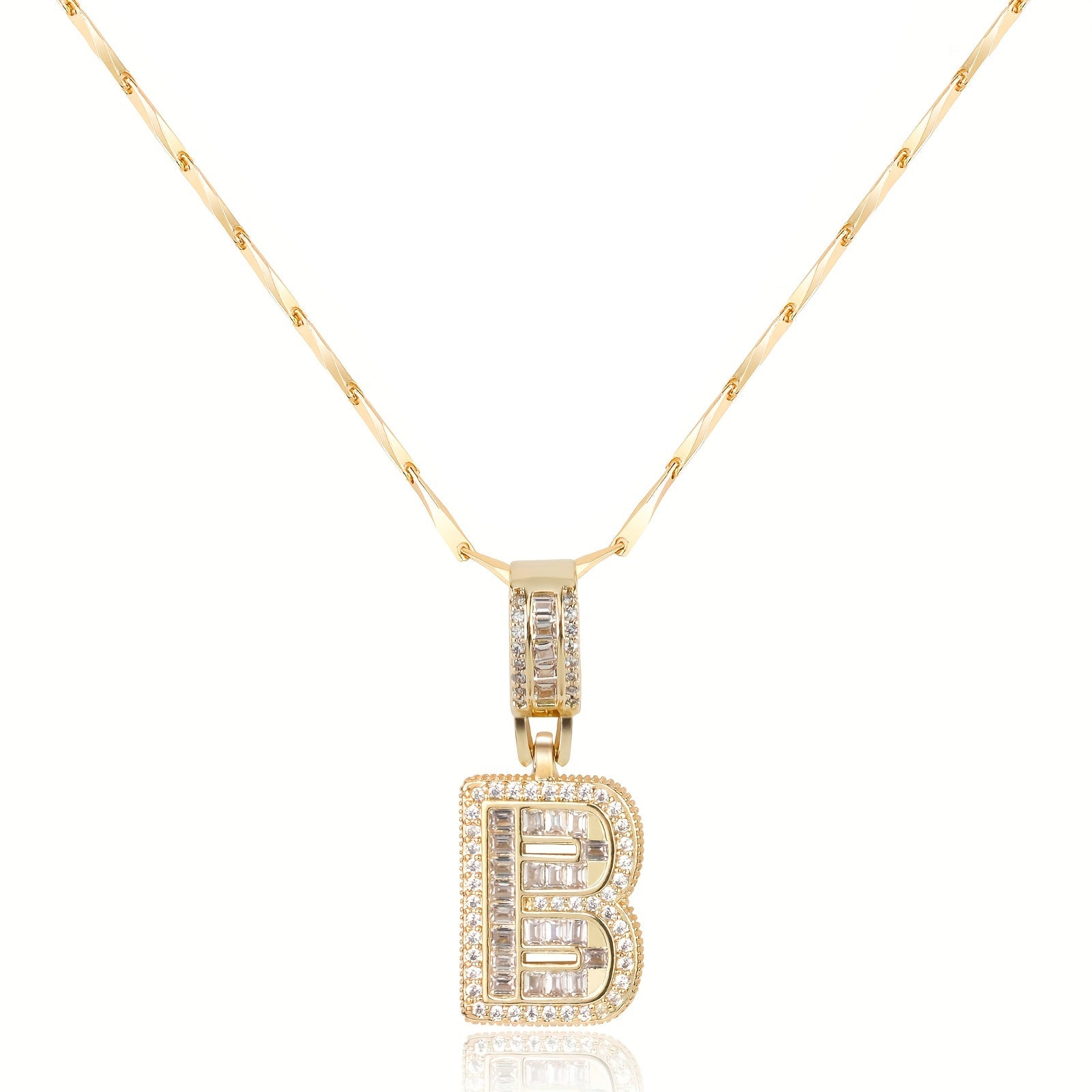 Bold Initial Necklace in gold