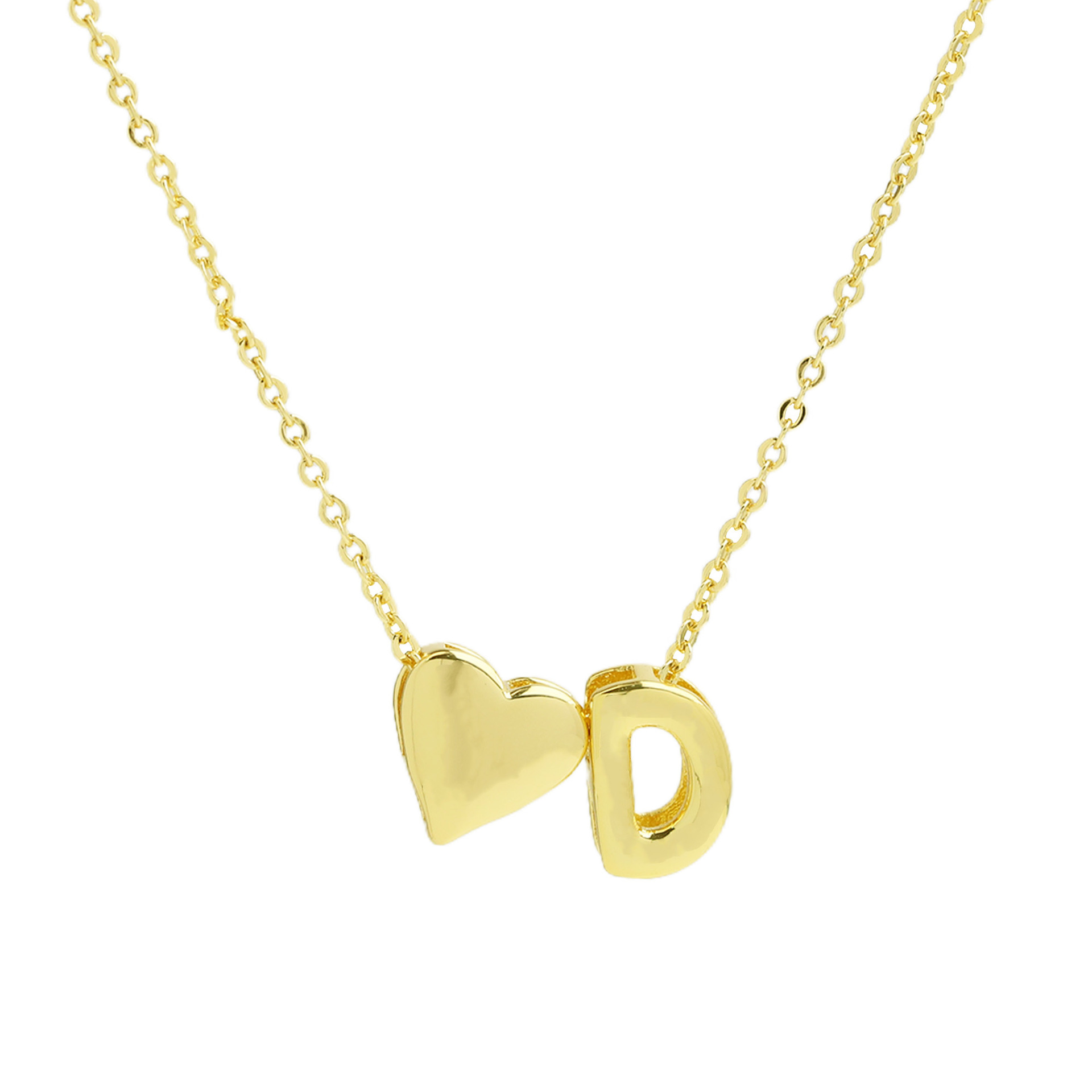 elegant statement love letter initial necklace