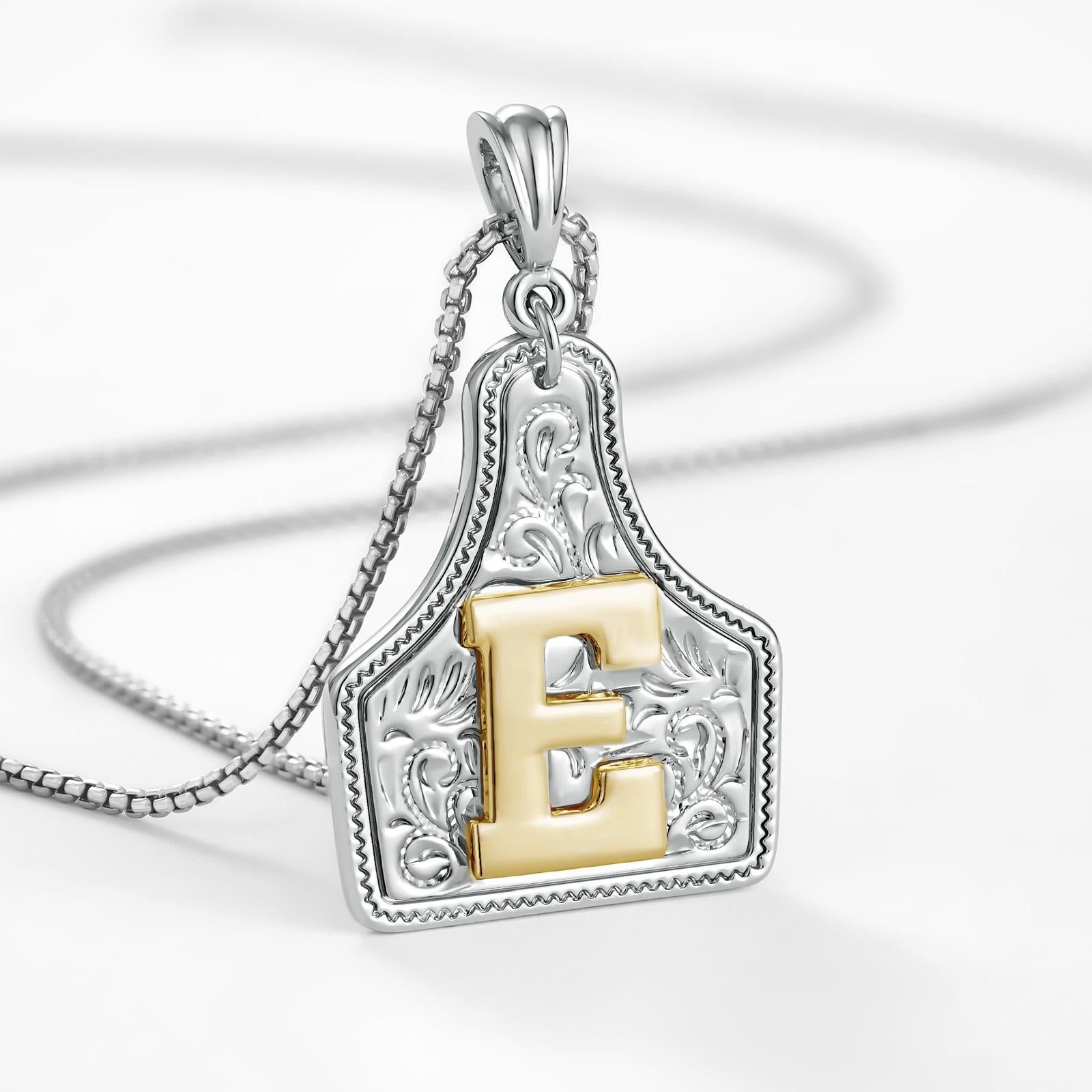 14k elegant cowgirl initial necklace