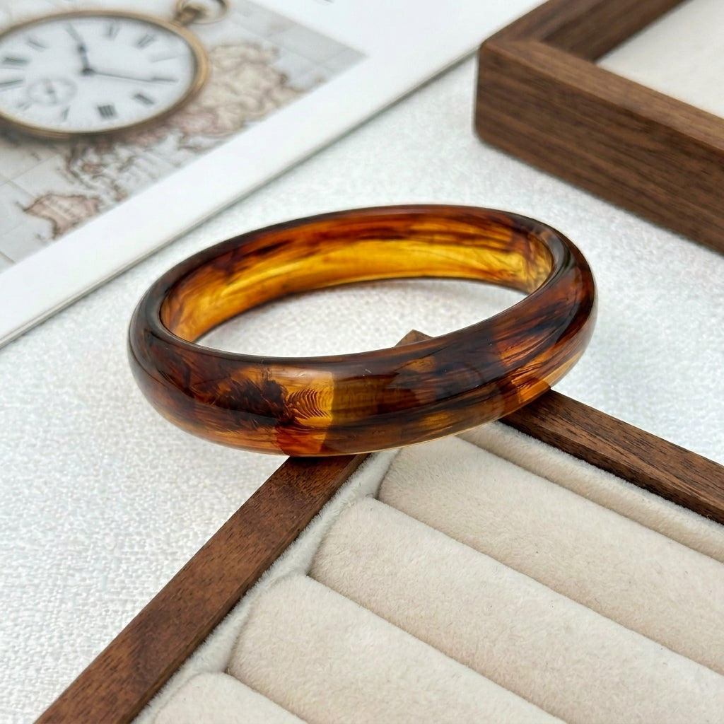 3pc Acrylic & Metal Mix Bangle Stack