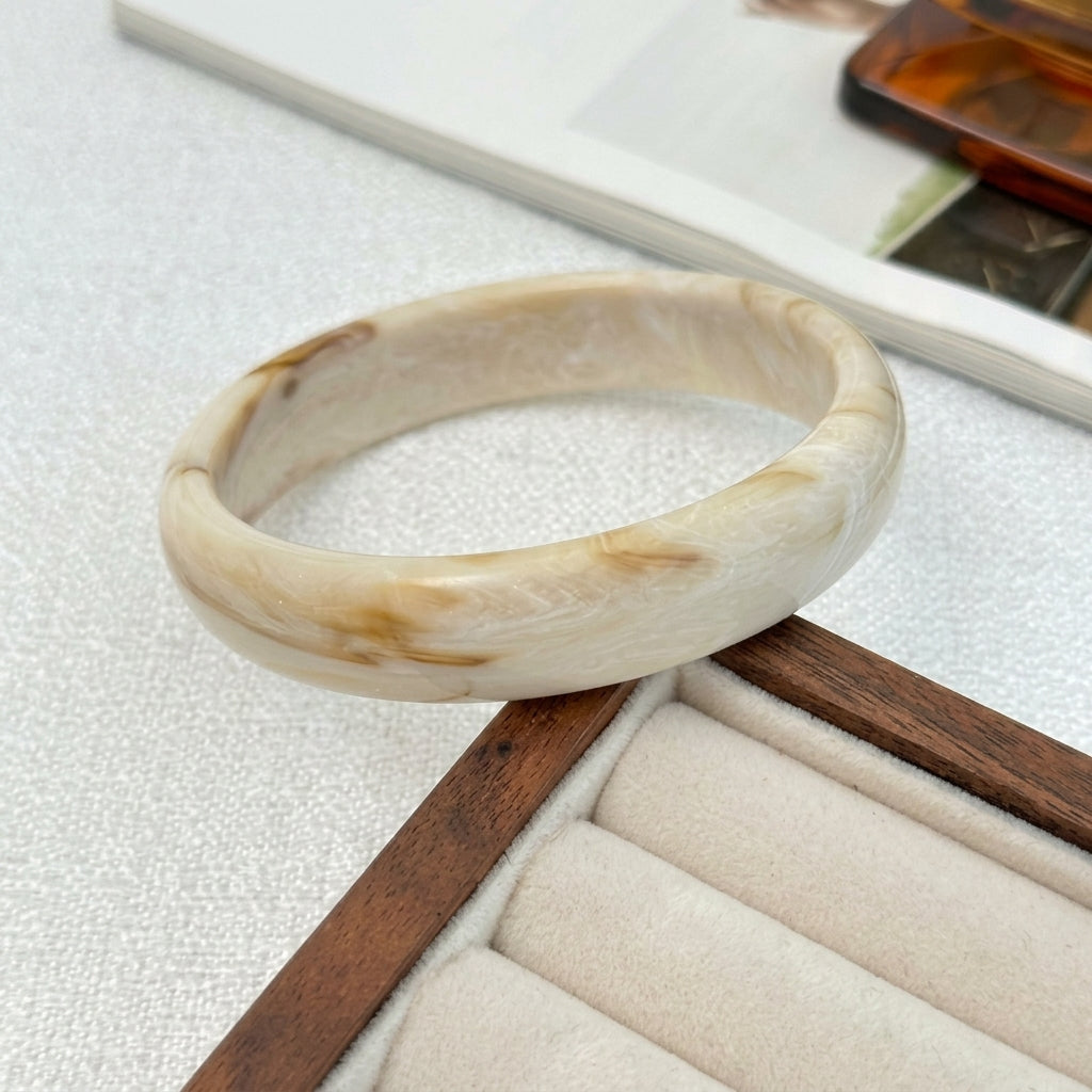 3pc Acrylic & Metal Mix Bangle Stack