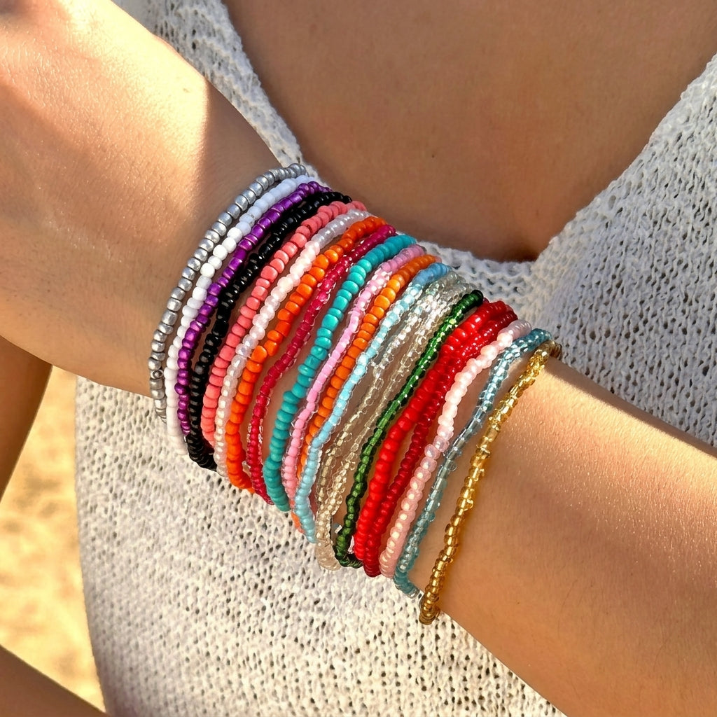 16pc Boho Multi Colored Casual Bracelets