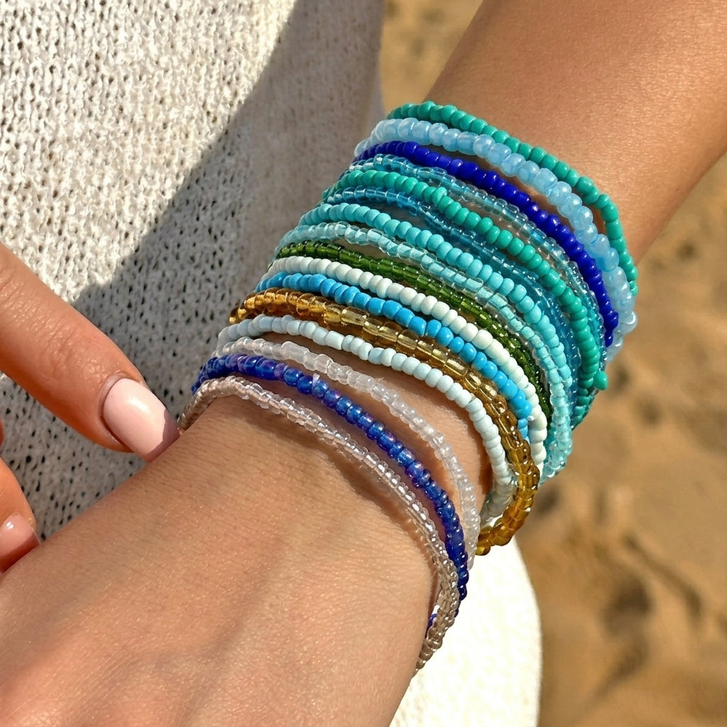 16pc Boho Multi Colored Casual Bracelets