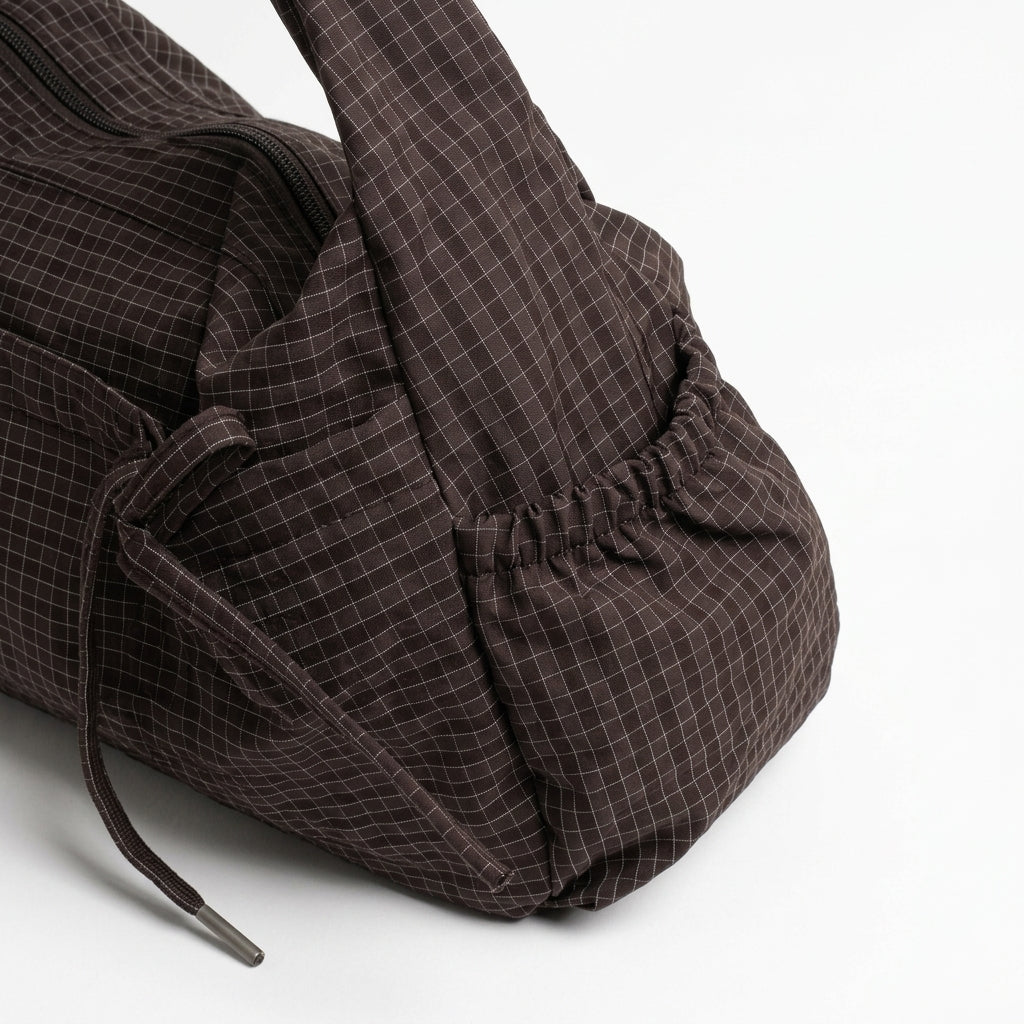 Cute Feminine Double Bow Plaid Purse