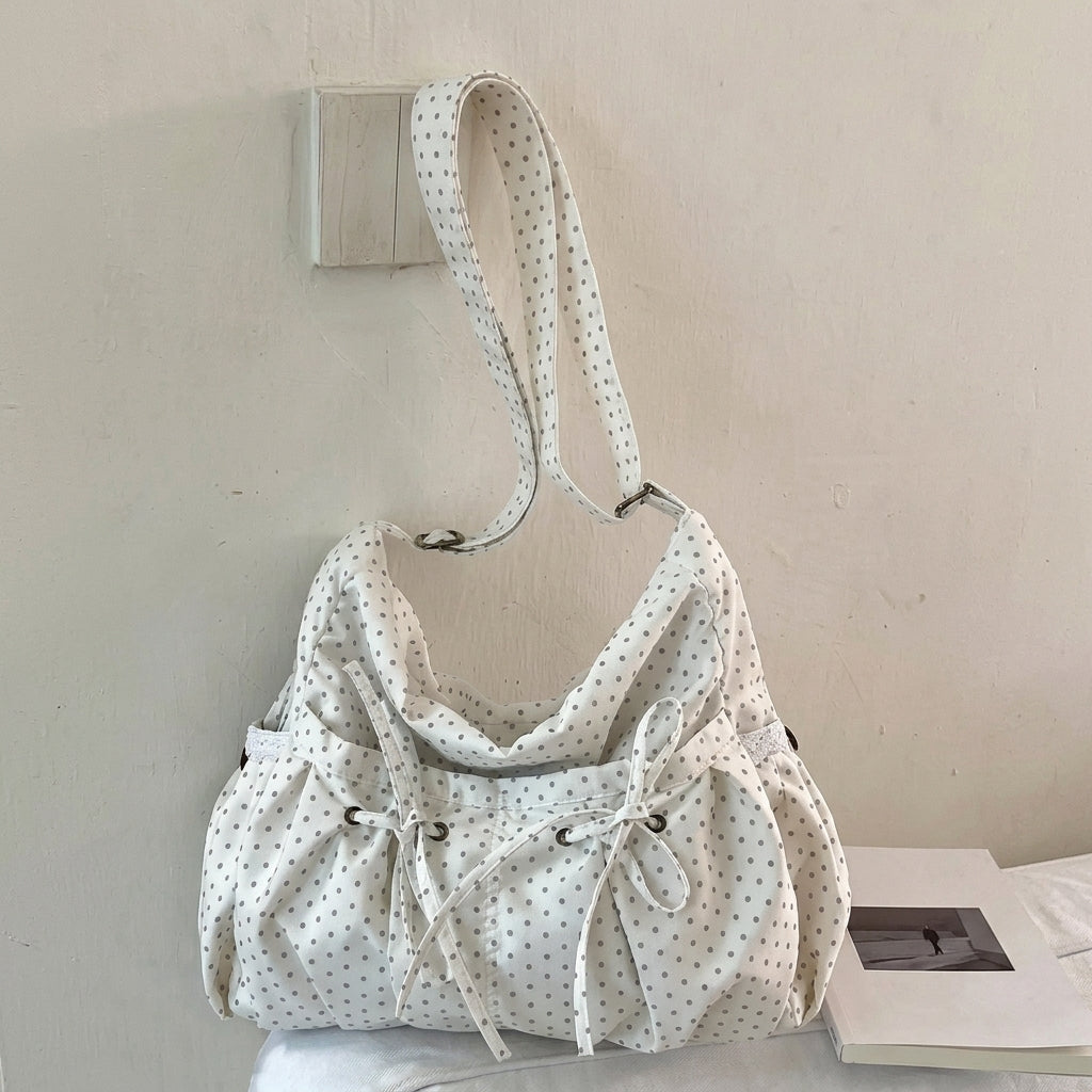 Cute Feminine Double Bow Plaid Purse