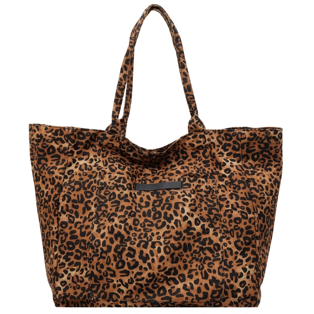 Large Leopard Print Tote Bag