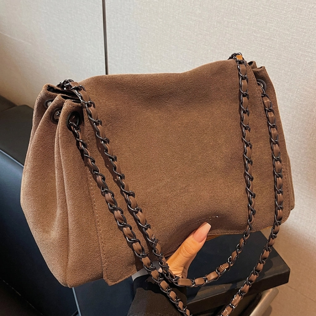 Suede Inspired Hand Bag