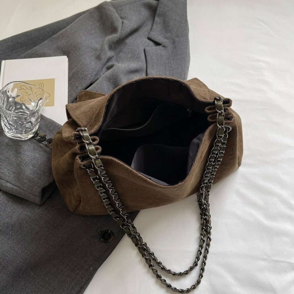 Suede Inspired Hand Bag