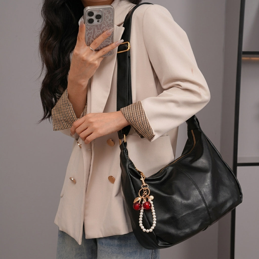 Elegant Crescent Shoulder Bag