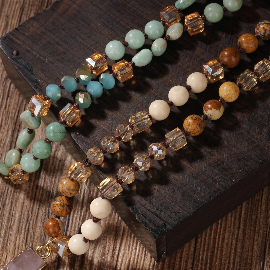 Crystal Tian Cross Necklace
