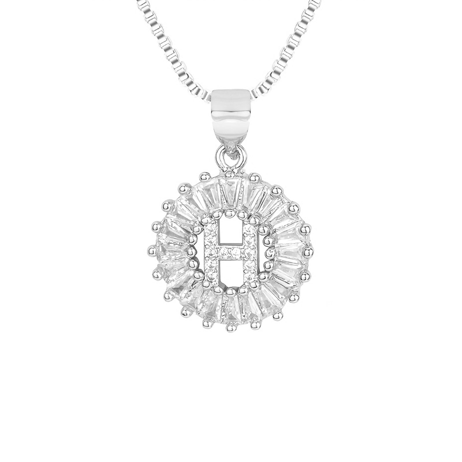 circle initial necklace