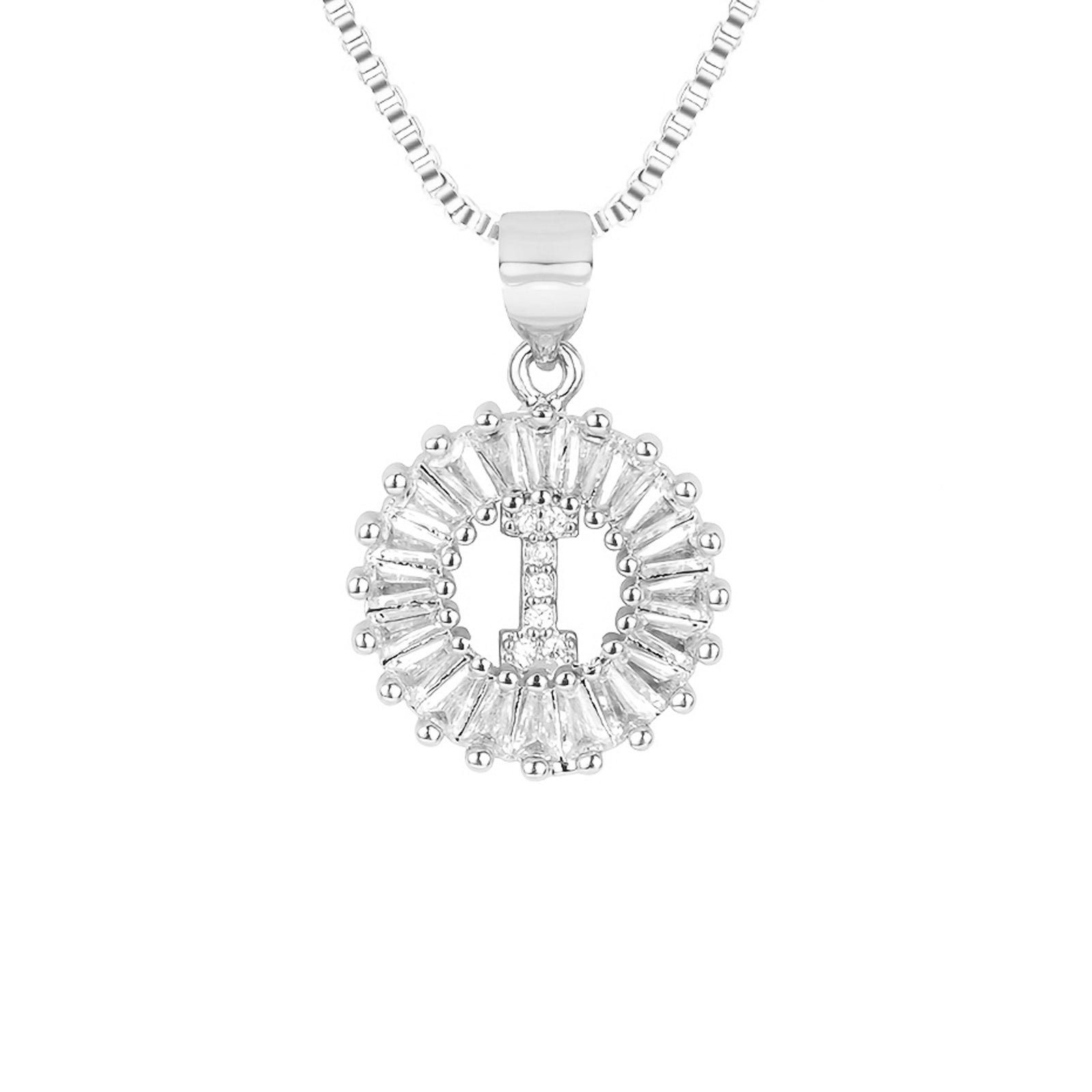 circle initial necklace
