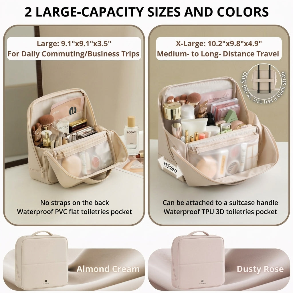 Minimalist Vanity Travel Makeup Bag