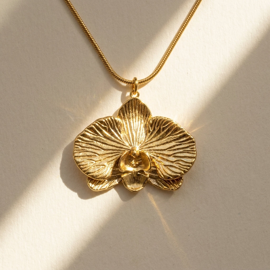 Floral Orchid Necklace