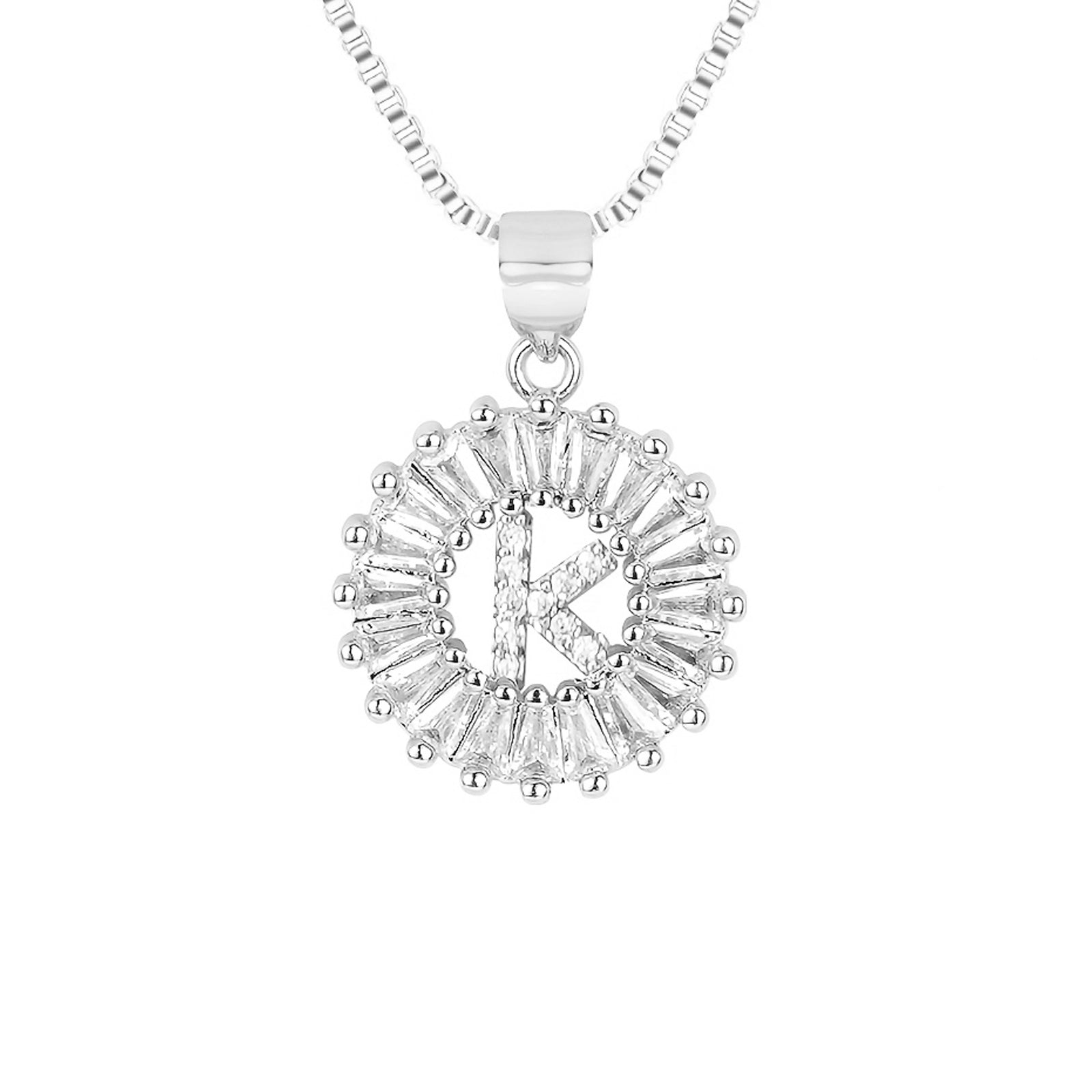circle initial necklace