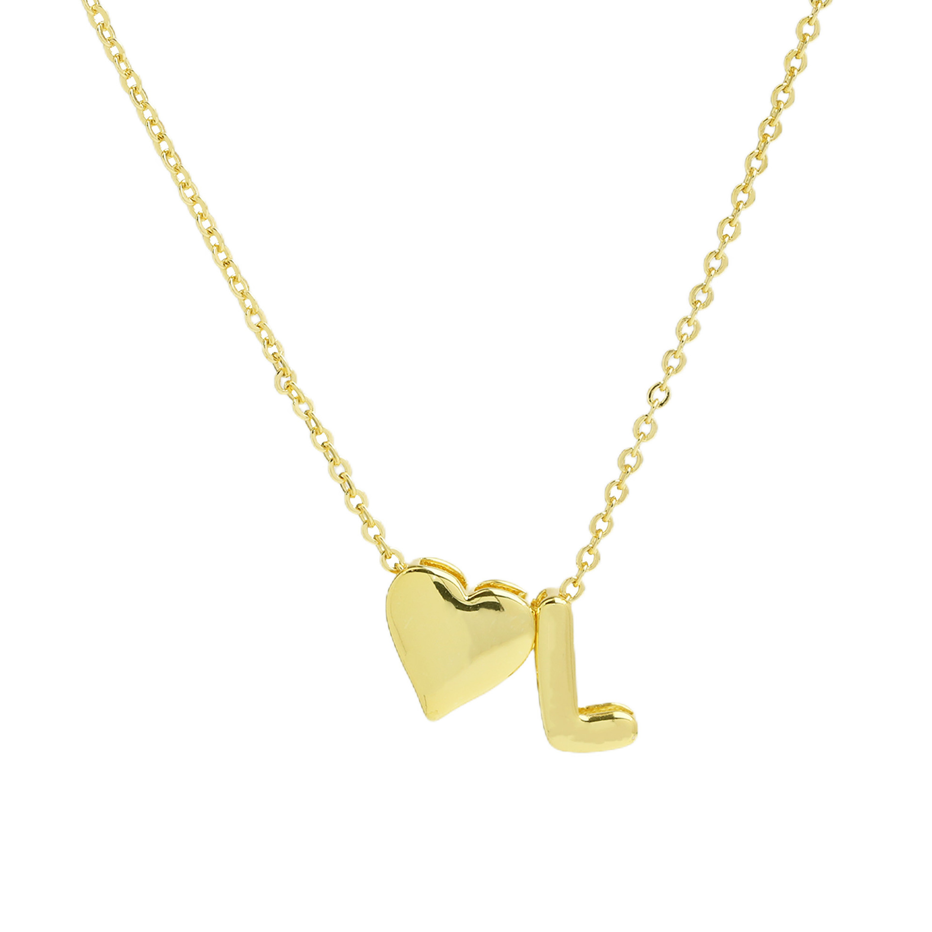 elegant statement love letter initial necklace