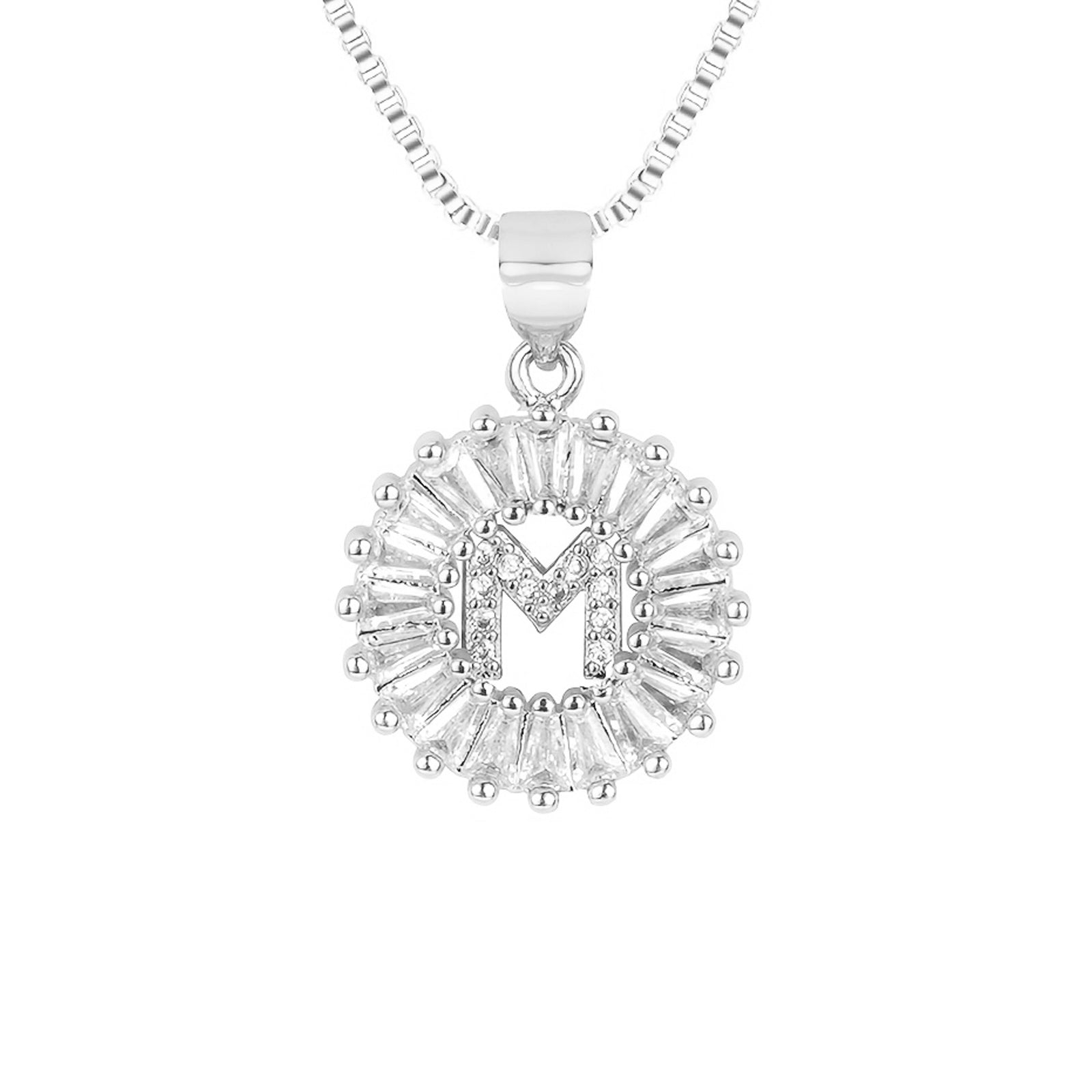 circle initial necklace