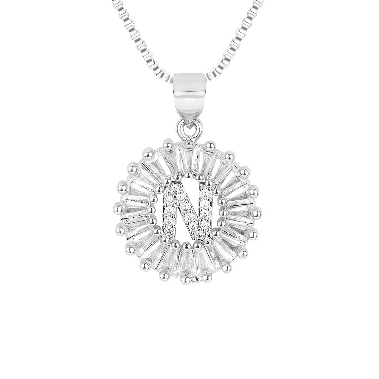 circle initial necklace
