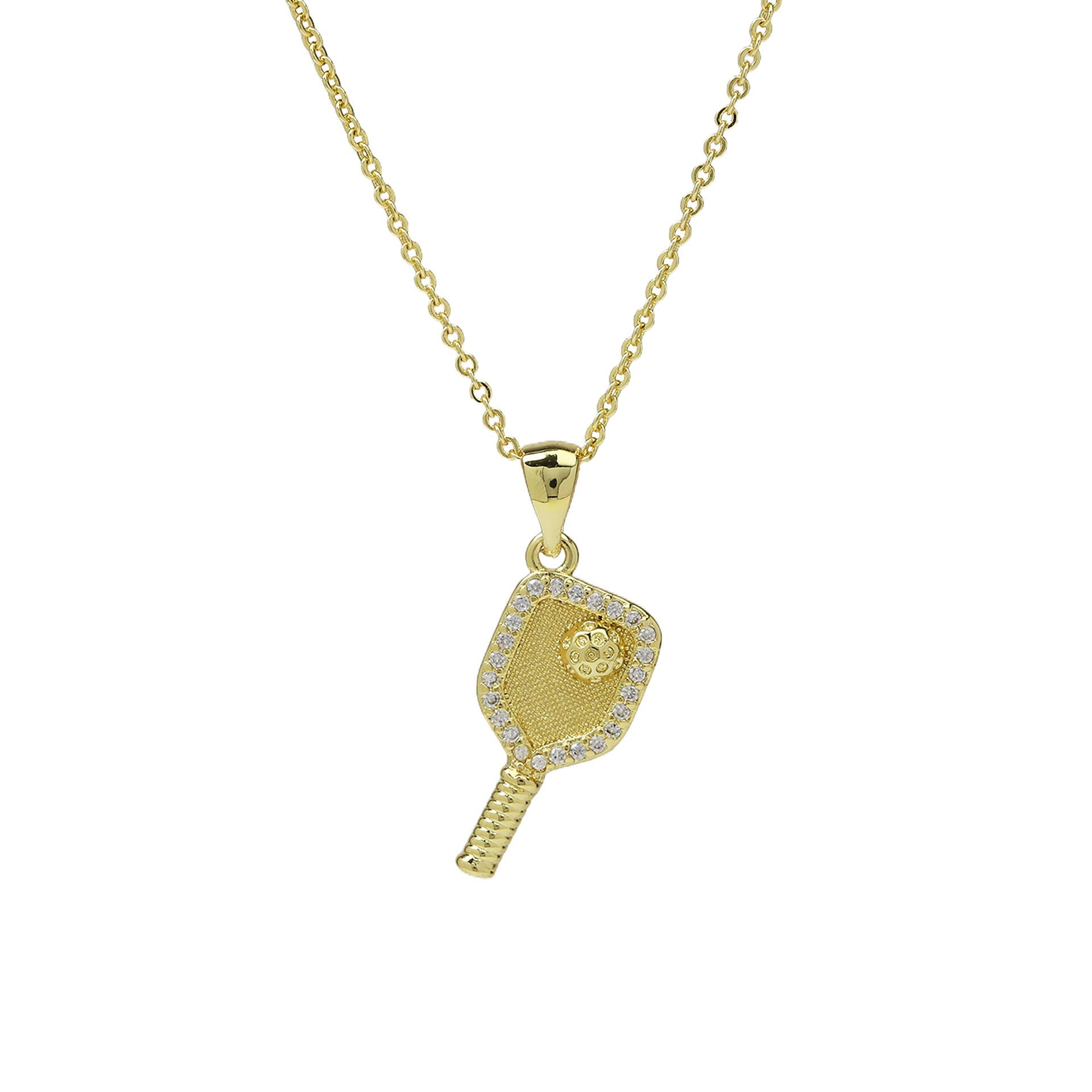 Dainty Diamond Accented Racket Sports Necklace Collection