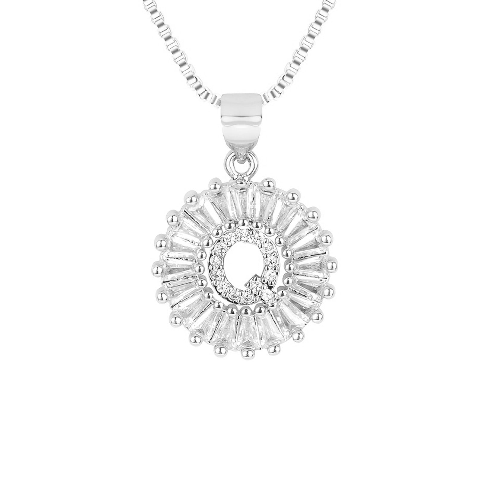 circle initial necklace