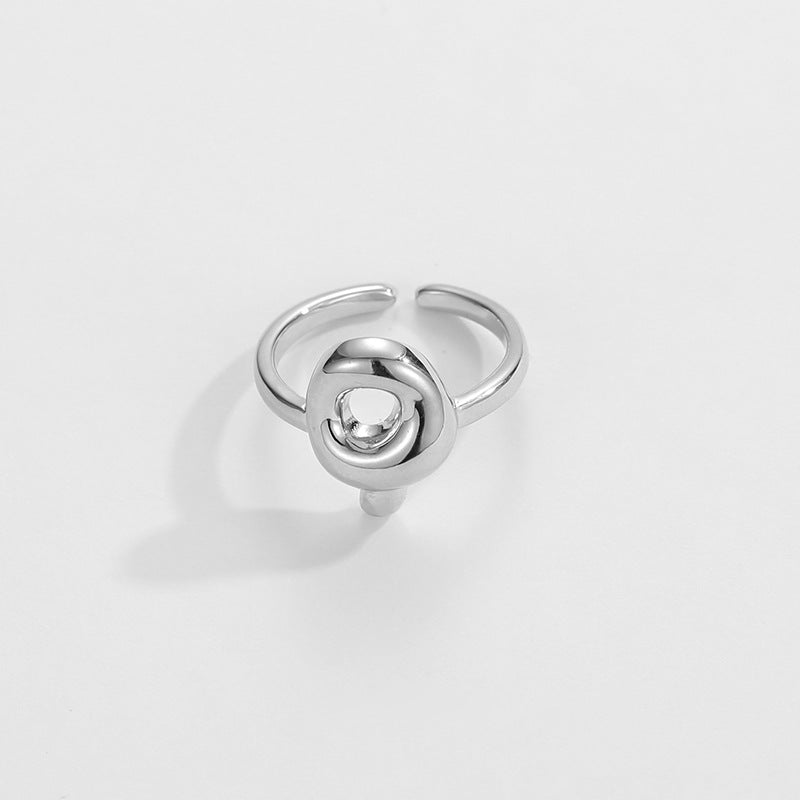 cute bubble letter initial ring