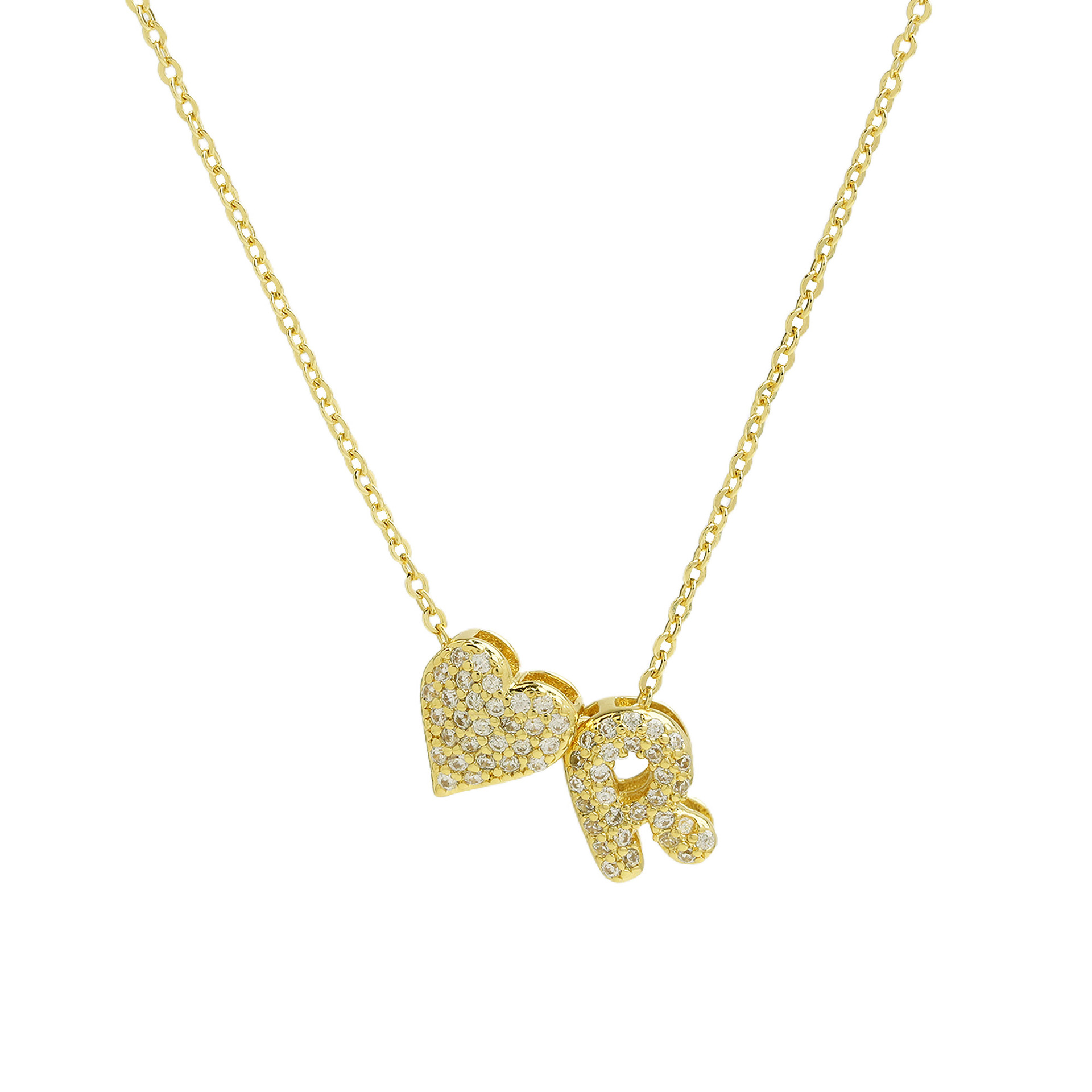elegant statement love letter initial necklace