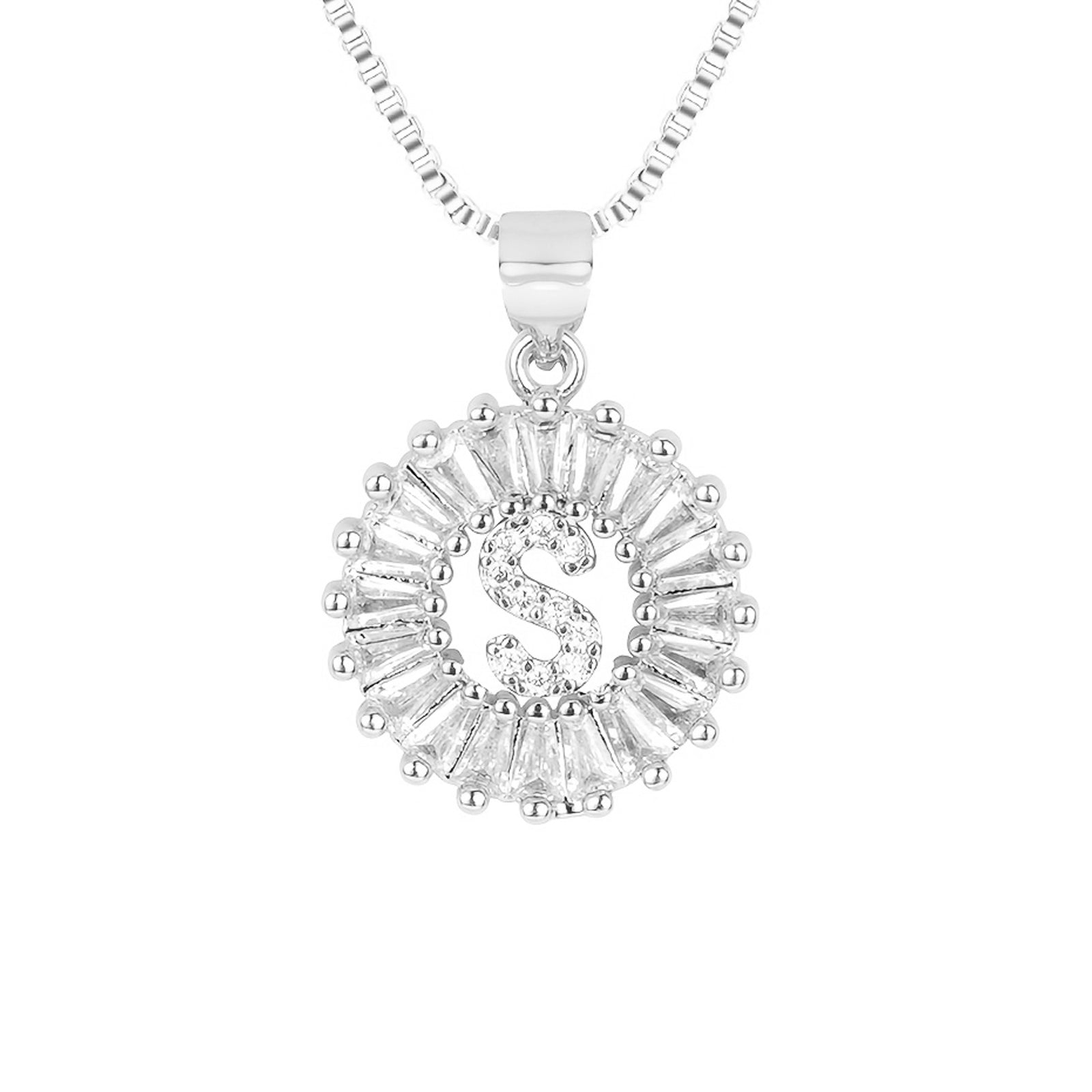 circle initial necklace