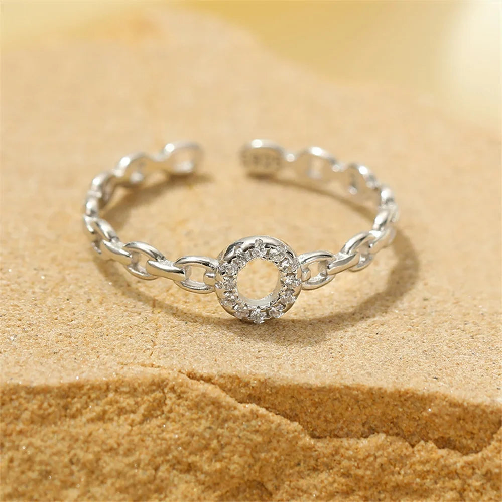 dainty diamond letter initial ring